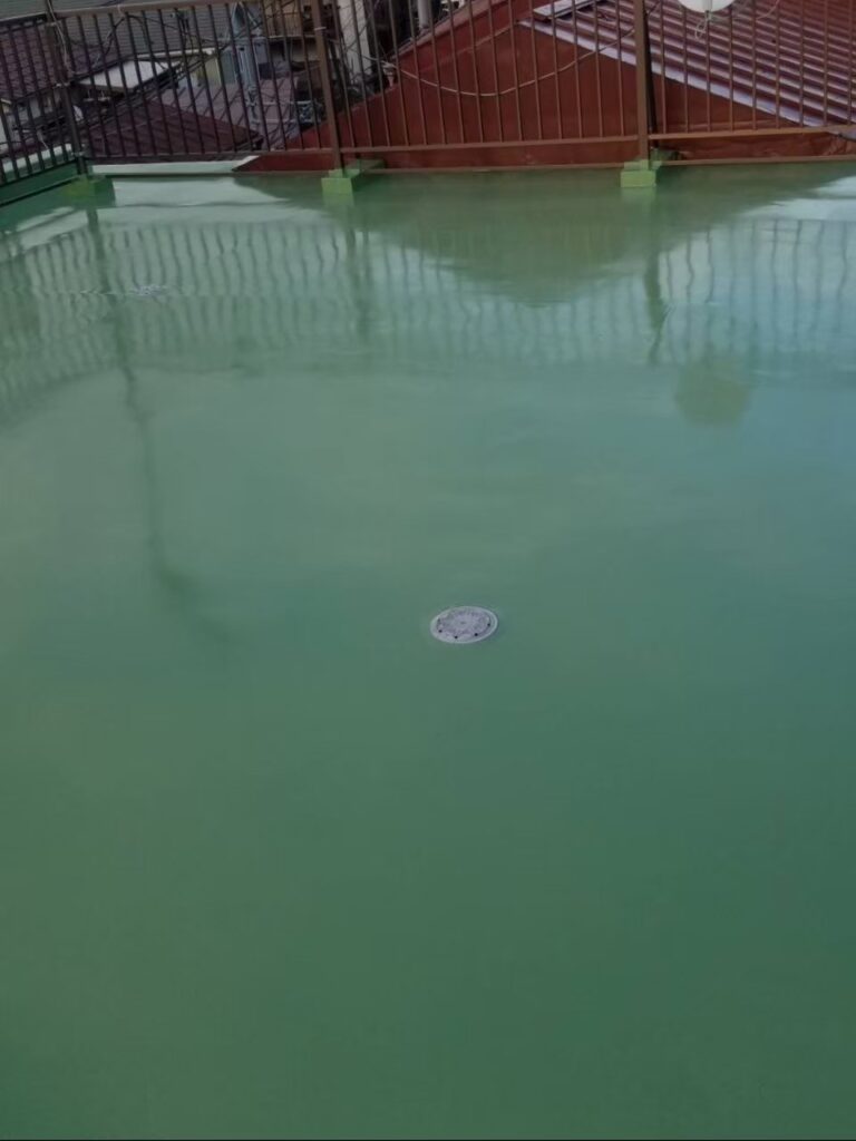 東京都某所にて屋上防水工事〈ウレタン密着工法〉 施工後